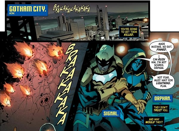 Signal Has a Problem With Black Lightning in This Batman and The Outsiders #1 Preview