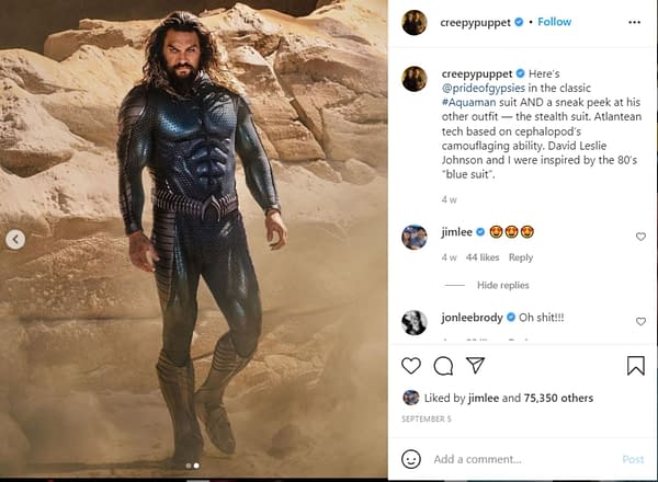 Aquaman Returns To His Blue Costume In January 2022