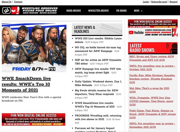 Wrestling Observer Website Defaced by Hackers