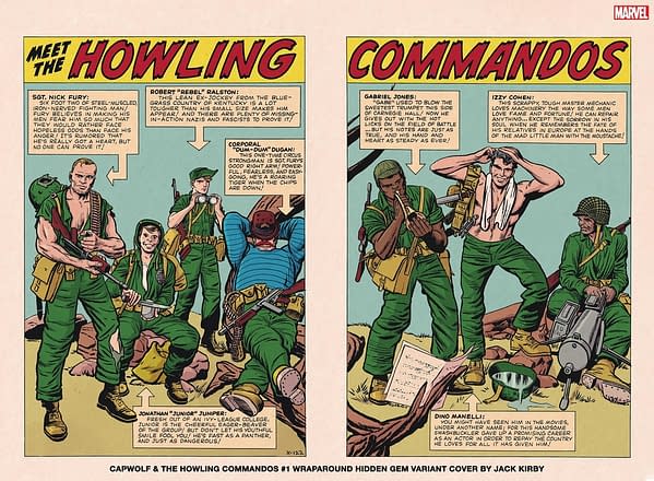 Cover image for CAPWOLF & THE HOWLING COMMANDOS 1 JACK KIRBY WRAPAROUND VARIANT