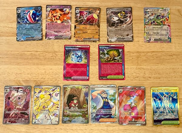 Pokémon TCG: Scarlet & Violet - Stellar Crown cards. Credit: Theo Dwyer