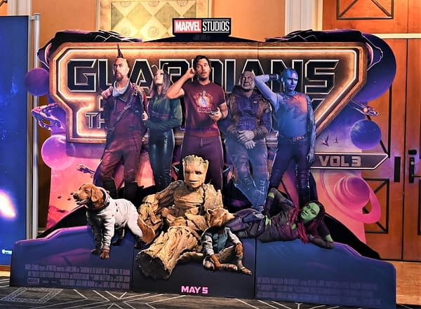 Guardians of the Galaxy Vol. 3 display at CinemaCon 2023, photo by Denz.