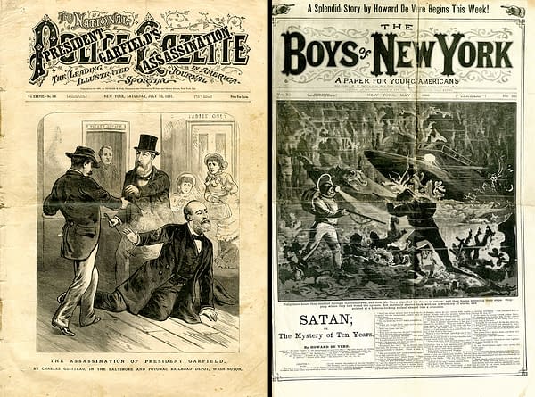 Police Gazette President Garfield Assassination; Boys of New York - Satan