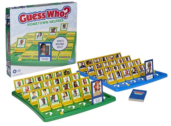 A look at the box and packaging for Guess Who? Hometown Helpers, courtesy of Hasbro.