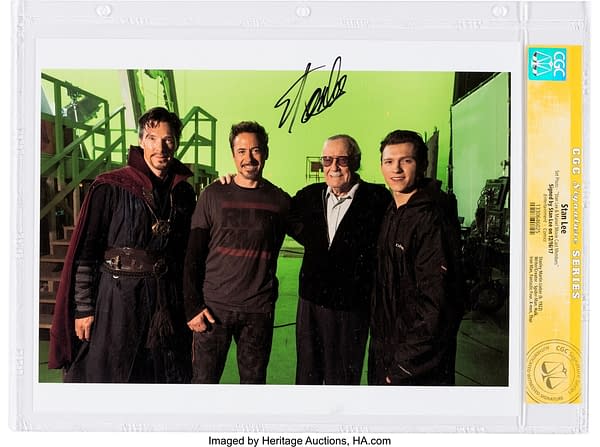 Stan Lee Signed Script Pages and Set Photo on Heritage Auctions