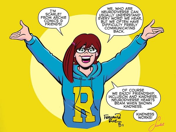 Archie Comics' Nancy Silberkleit Celebrates World Autism Awareness Day with New Character Scarlet