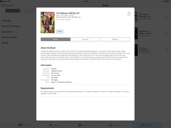 DC Comics' The Silencer #1 by John Romita, Released Early on Apple iTunes