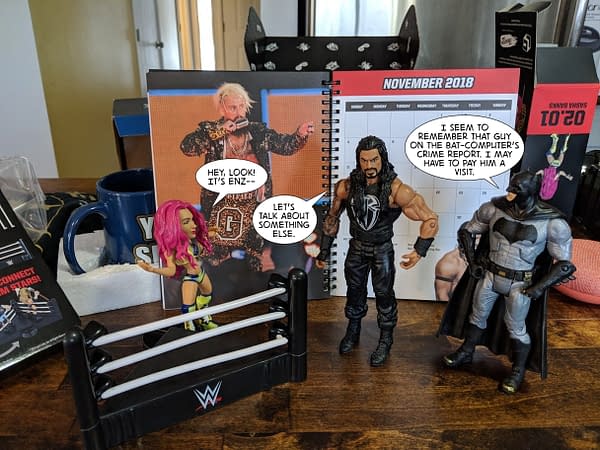 Batman and Roman Reigns Unbox January's WWE Slam Crate