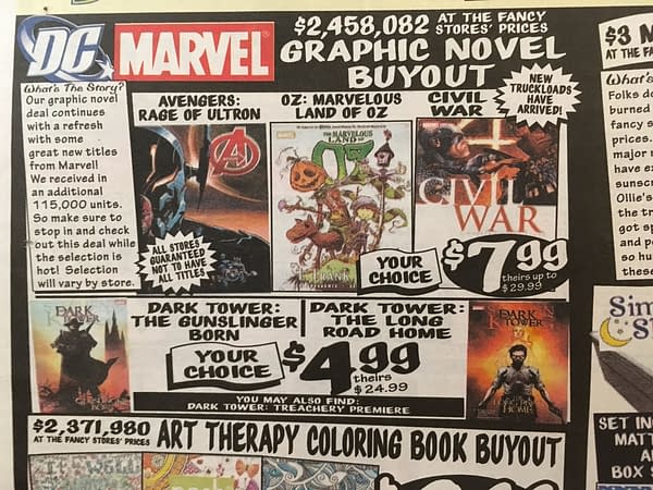 Ollie's Bargain Outlet Gets $2.5 Million Worth of Marvel and DC Comics to Sell