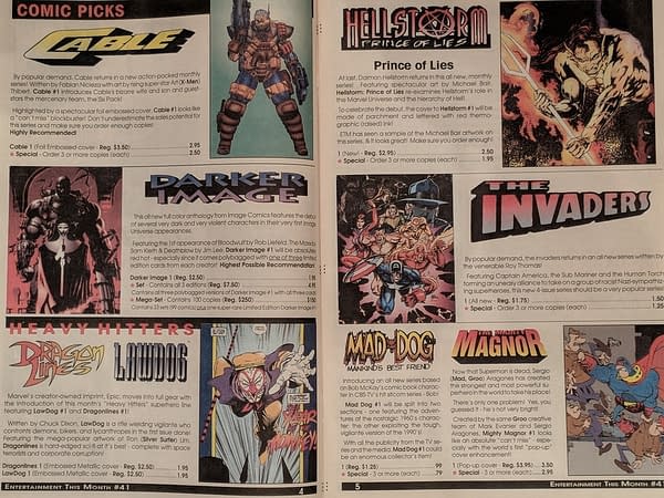 Comic Book Hot Tips from 1993