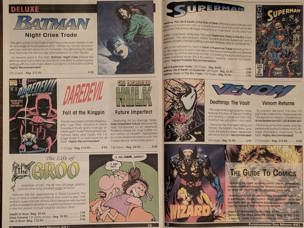 Comic Book Hot Tips from 1993