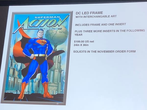 DC Comics Launch a LED Changeable Frame For Comic Stores