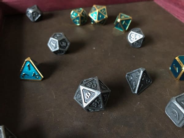 Review: Die Hard Dice Dark Iron and Gold Aquamarine Mythica Sets