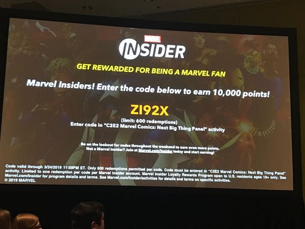Another Two Marvel Insider 10,000 Points Codes From C2E2
