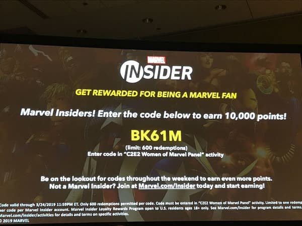 The Marvel Insider Code From Women Of Marvel &#8211; Another 10,000 Points