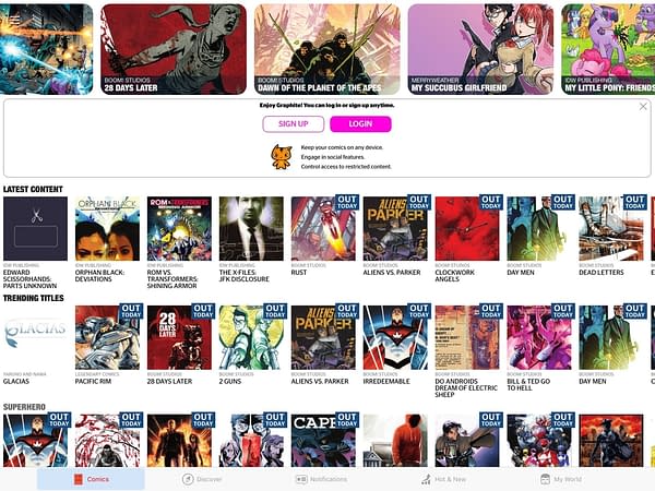 Graphite Launches as a Netflix-Meets-Spotify-Meets-YouTube for Comics For Free &#8211; or $4.99 Per Month Ad-Free