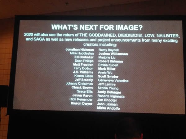 Return of "Sex Criminals", "The Goddamned", "DieDieDie", "Low", "Nailbiter" and, Yes, "Saga", From Image Comics in 2020