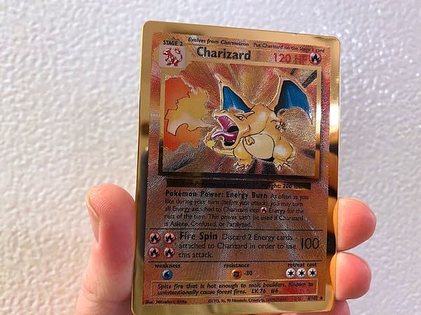 Gold Base Set Charizard. Credit: Pokémon TCG