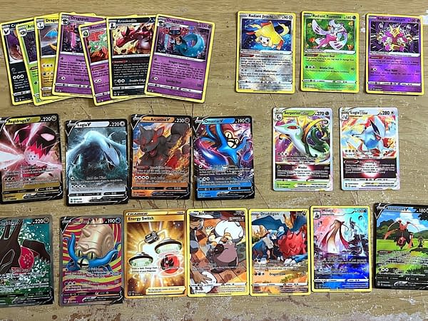 Pokémon TCG: Sword & Shield - Silver Tempest pulls. Credit: Theo Dwyer