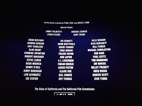 Creator Credits For Birds Of Prey