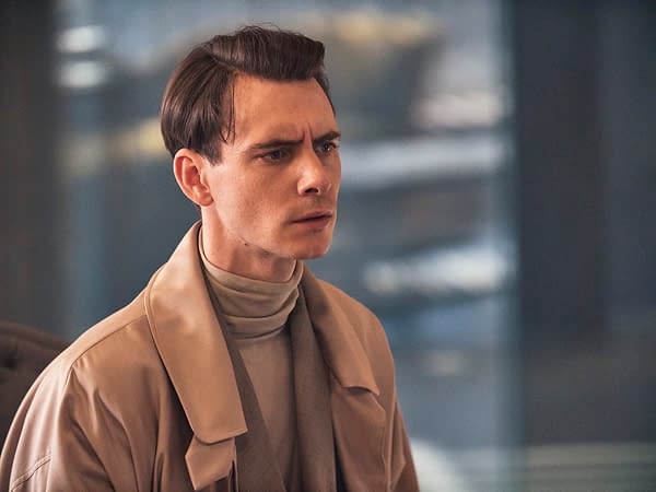 BRAVE NEW WORLD -- "Pilot" Episode 101 -- Pictured: Harry Lloyd as Bernard Marx -- (Photo by: Steve Schofield/Peacock)