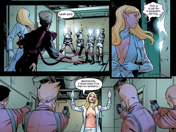 Emma Frost Has Own Weapons Of Mass Destruction in Marauders #10.