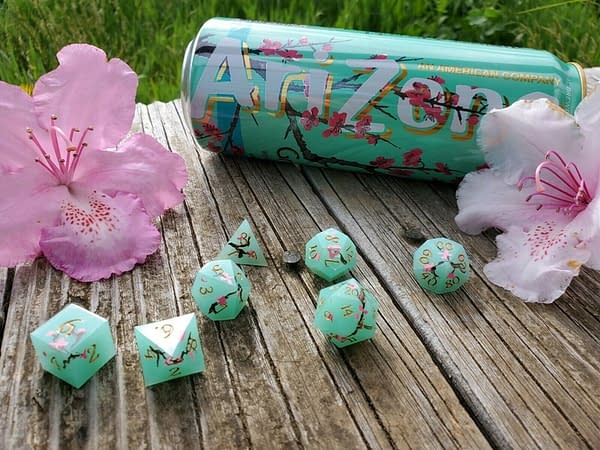 Aesthetic Dice for a Cause: Live n Let Dice's Arizona Iced Tea Dice Set