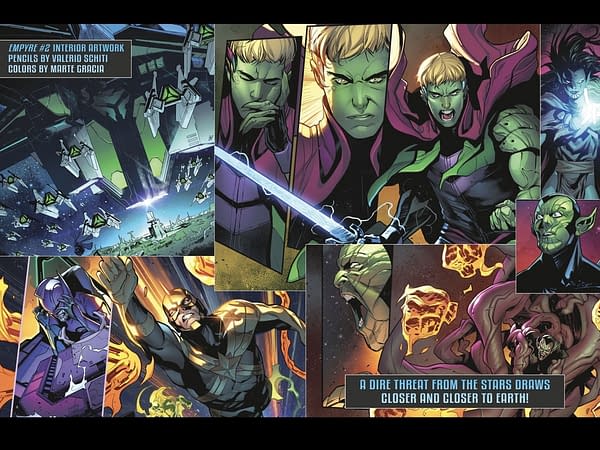 Empyre Peek - Kree/Skrulls Not The Enemy? Hulking Stabs Carol Danvers.