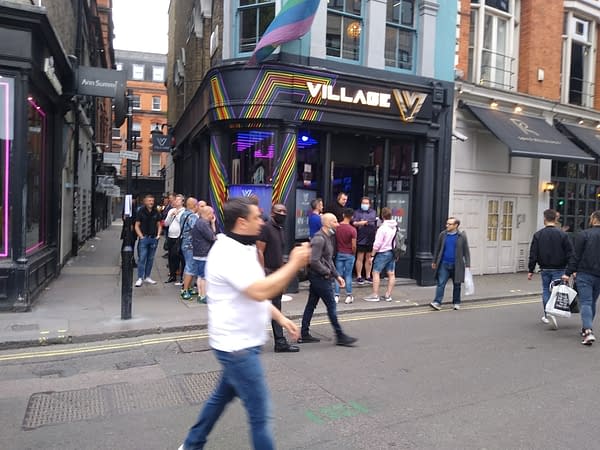 Soho on England's Independence Day, 4th July