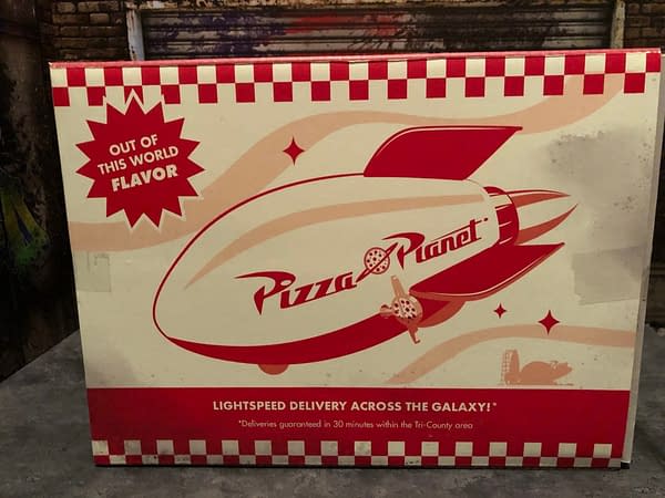 Toy Story Pizza Planet Alien Delivers Pizza with Mattel SDCC