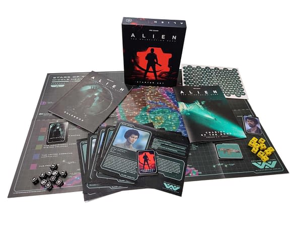 A look at the starter set for the game, courtesy of Free League Publishing.