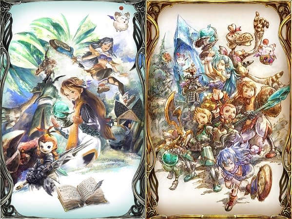 Two pieces of art from the anniversary, courtesy of Square Enix.