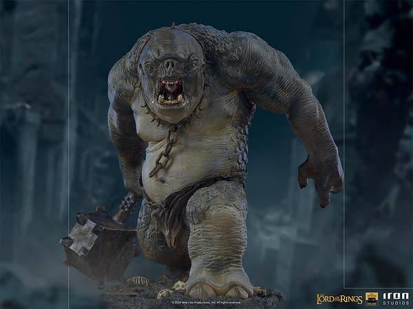 Lord of the Rings Cave Troll Unleashed with Iron Studios