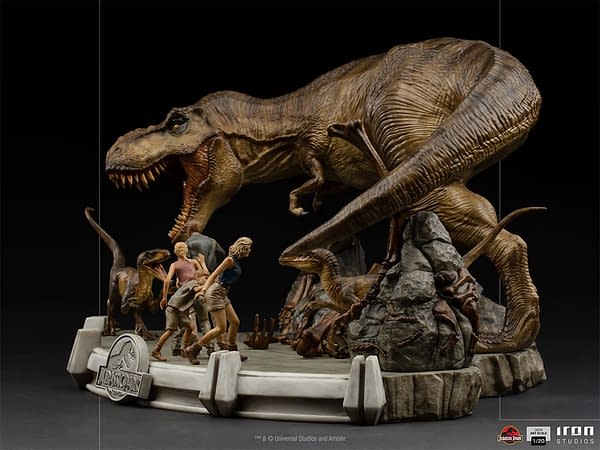 The Final Scene of Jurassic Park Comes to Life with Iron Studios