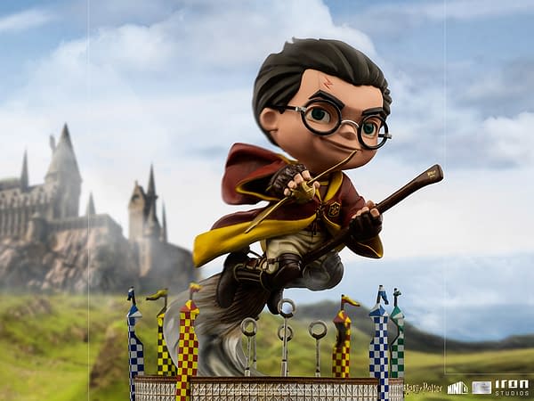 Harry Potter Goes After the Golden Snitch With Iron Studios