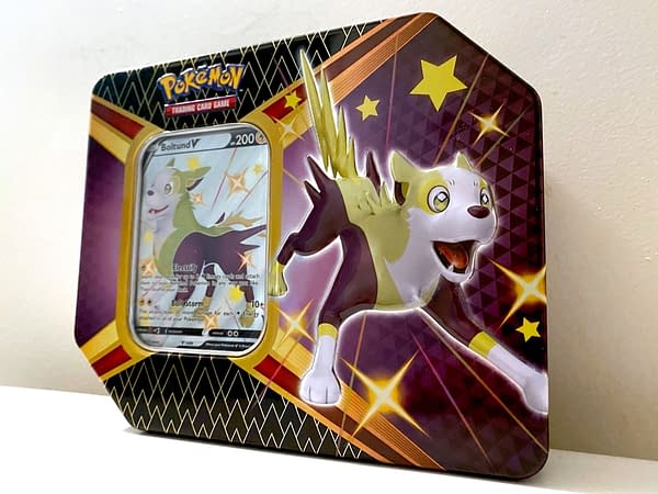 Pokémon TCG Shining Fates Bolton tin. Credit: TPCI