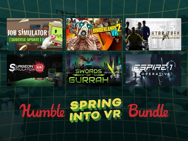 A look at some of the games you can get in the Humble Spring Into VR Bundle, courtesy of Humble Bundle.