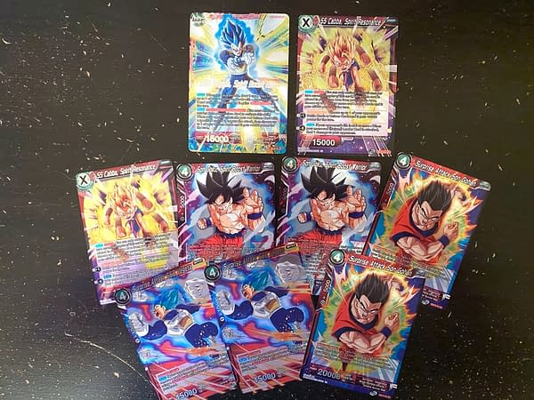 Pride of the Saiyans Starter Deck cards. Credit: Dragon Ball Super Card Game