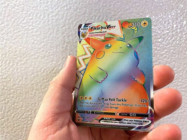 Rainbow Rare Pikachu VMAX. Credit: Pokémon TCG