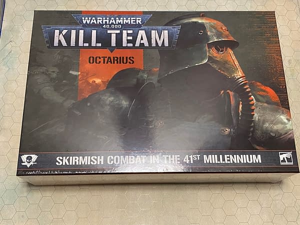 The front cover for the Kill Team: Octarius boxed set, a skirmish game by Games Workshop set in the grimdark universe of Warhammer 40,000.