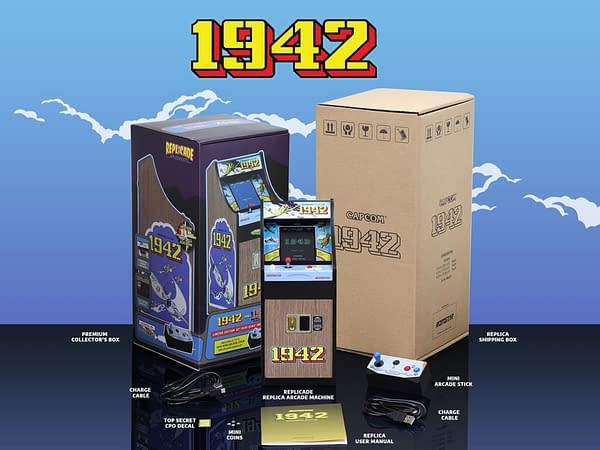 A look at the 1942 RepliCade cabinet, courtesy of New Wave Toys.