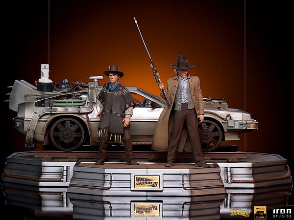 Back to the Future Part III Statues Set Travels to Iron Studios