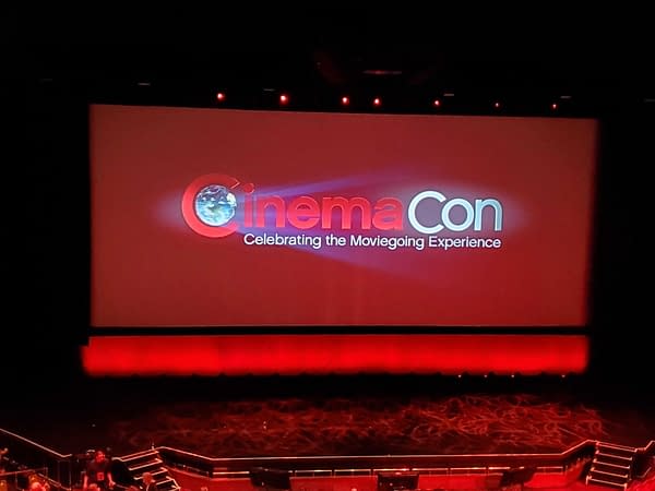CinemaCon 2022 Presentation screen, photo by Kaitlyn Booth.