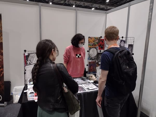 The Artist Alley Booths Of MCM London Comic Con Spring 2022