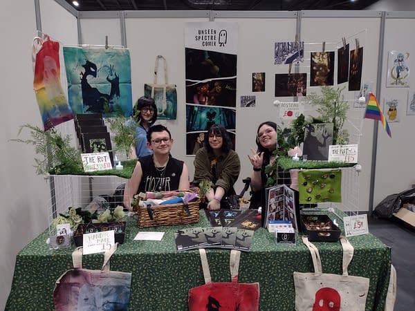 The Artist Alley Booths Of MCM London Comic Con Spring 2022