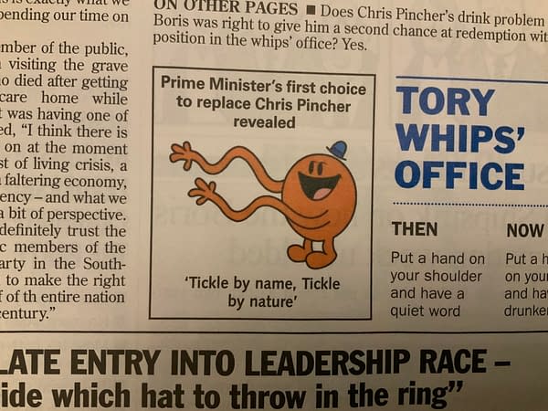 Swipe File: Boris Johnson Cartoon, Mr Tickle & Private Eye Magazine