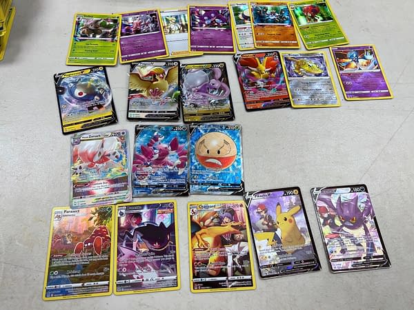 Pokémon TCG: Sword & Shield - Lost Origin booster box pulls. Credit: Theo Dwyer