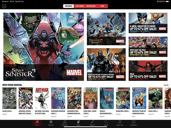 Marvel Digital App Not Updating In Wake Of ComiXology Layoffs