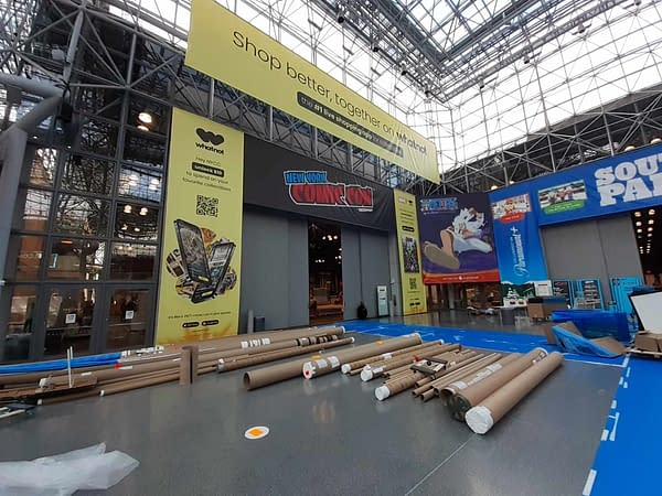 A Gallery From The Lobby Of New York Comic Con 2023 During Set Up
