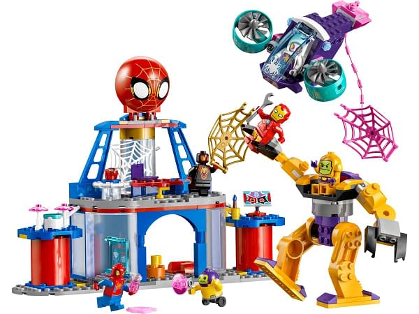 It's Green Goblin versus Spider-Man and Ghost-Spider with LEGO